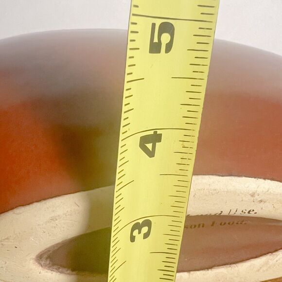 MCM Style Oval Ceramic Vase Red Green Tan Glaze. - Picture 8 of 8